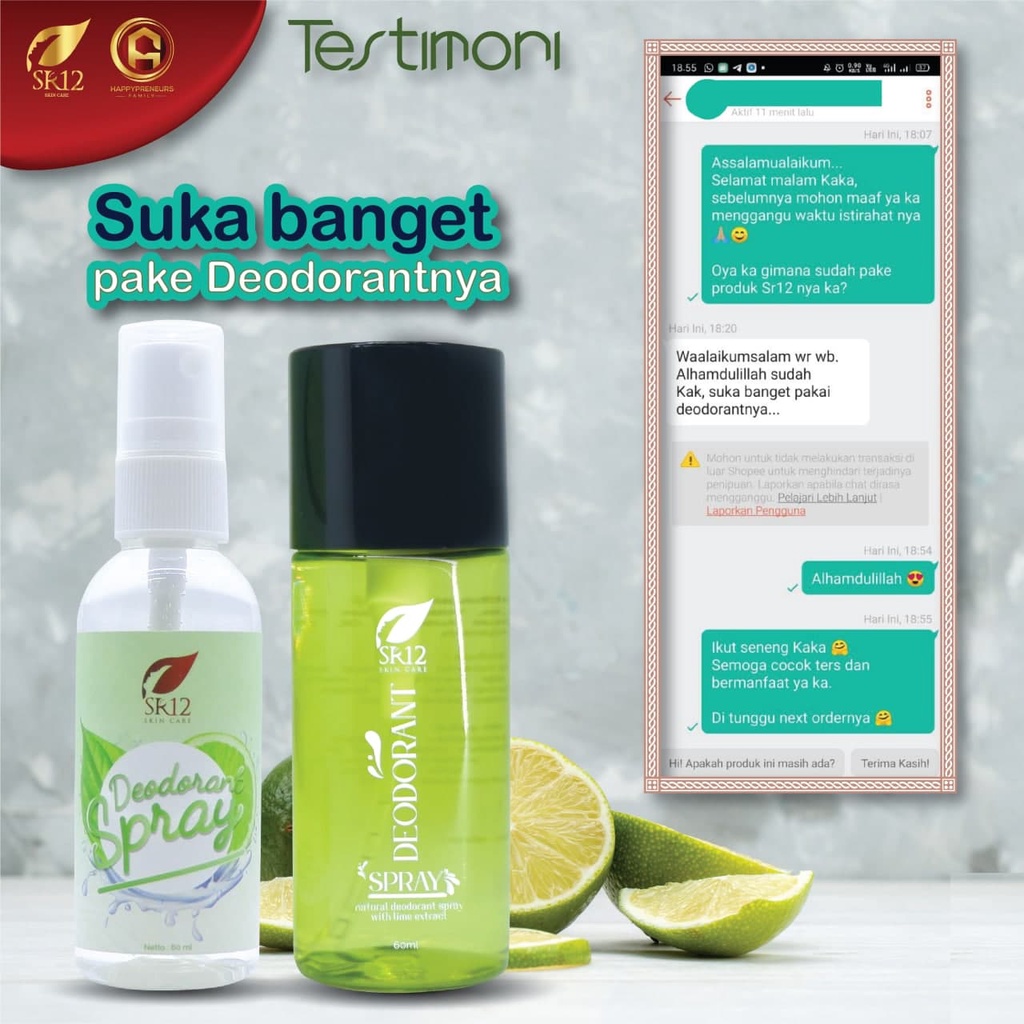 FLASH SALE!!! DEODORANT SR12 / MENCERAHKAN KETIAK / ATASI BAU BADAN / ATASI BAU KAKI / HELM / Deodorant original / premium / berkualitas / terlaris / termurah / bagus / bpom / saudagarsr12