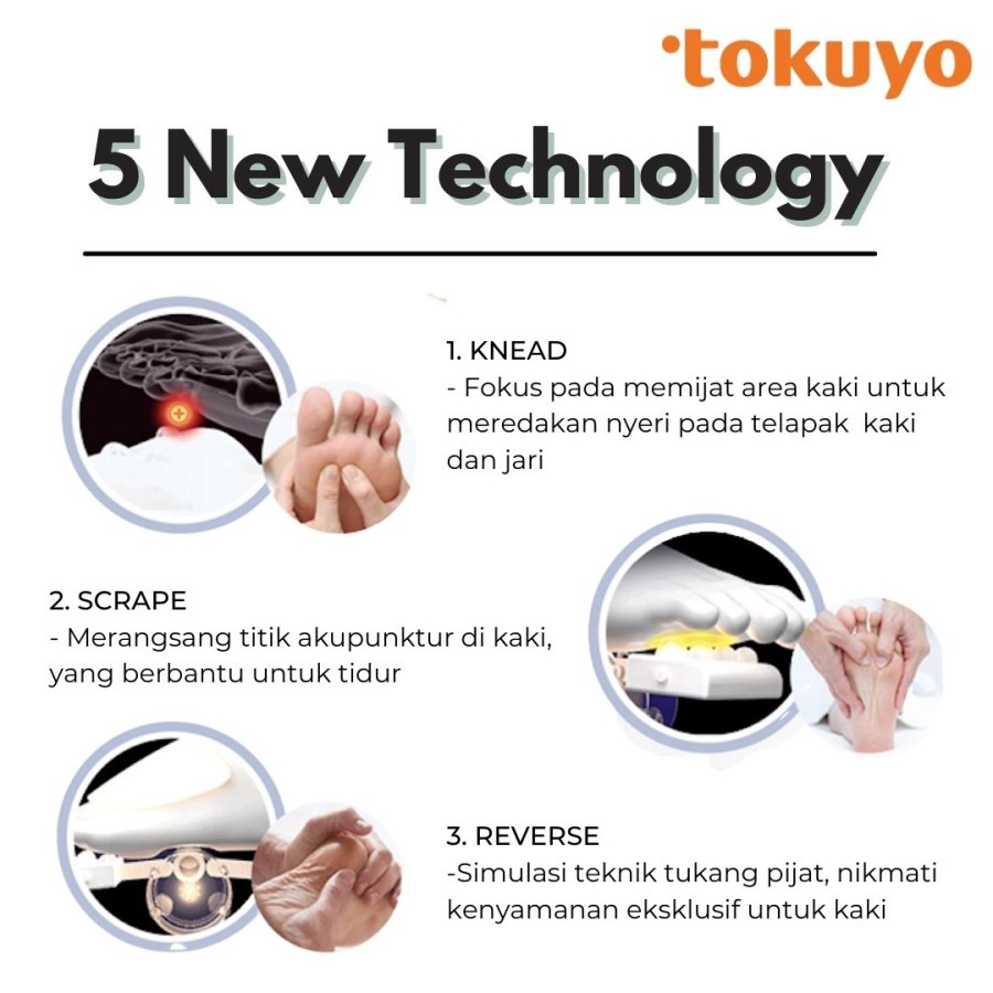 TOKUYO Foot Massager TF-613 - Alat Mesin Pijat Akupuntur Kaki Elektrik