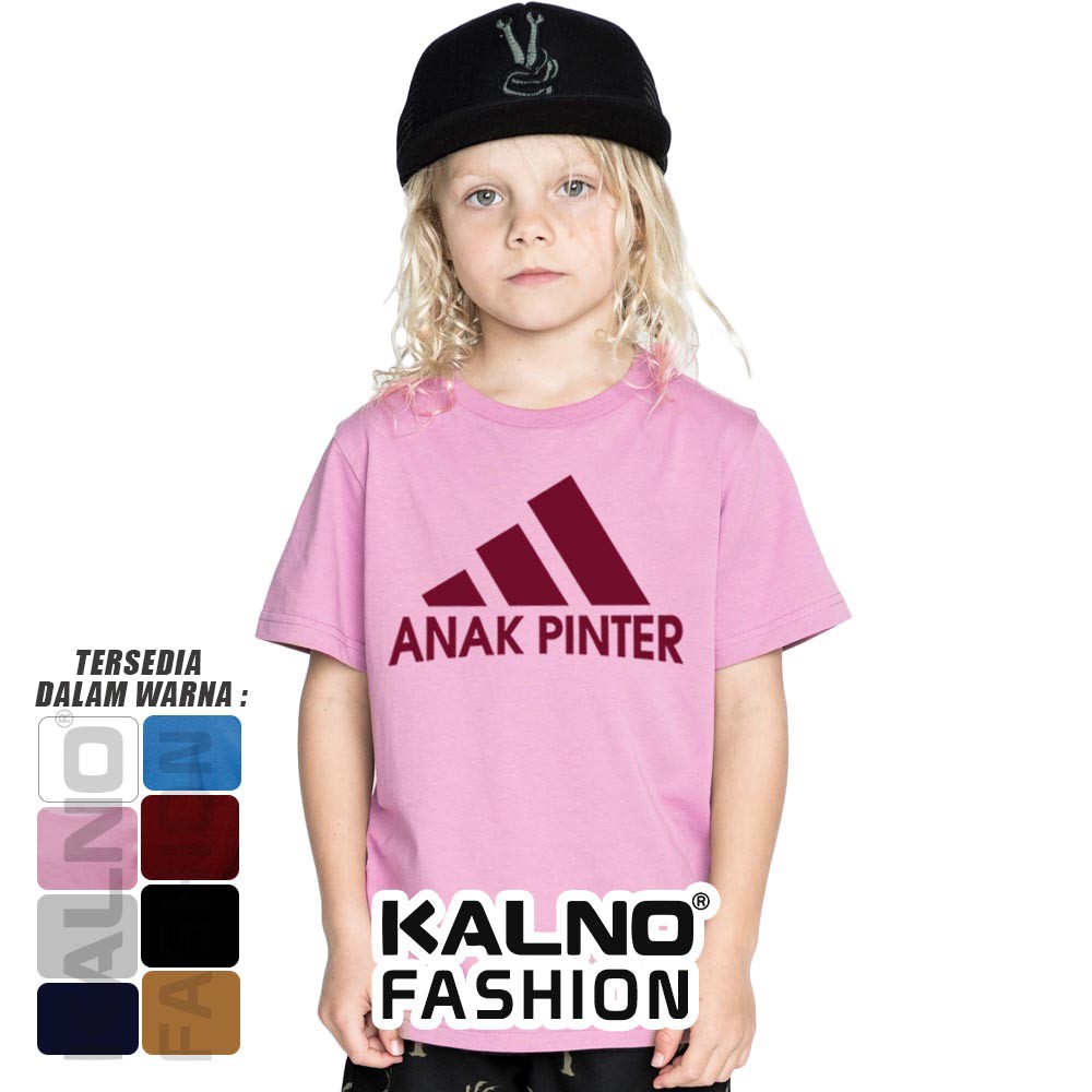 Atasan Anak laki laki / perempuan Print anak pinter 173 - baju anak cowok / cewek lengan pendek