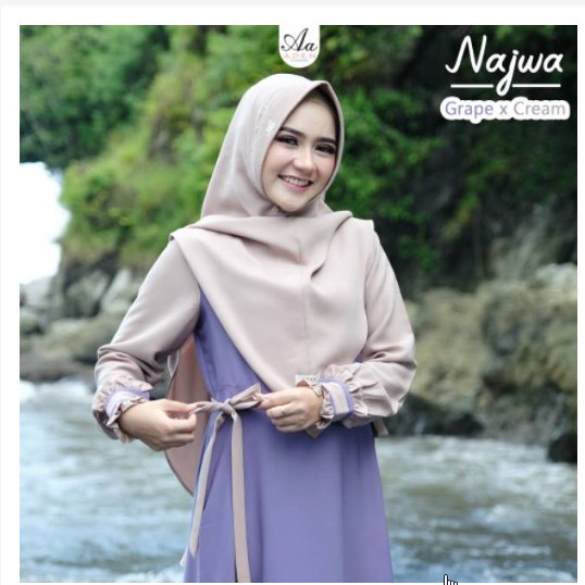 [Terbaru] Gamis Aden Najwa set Ready