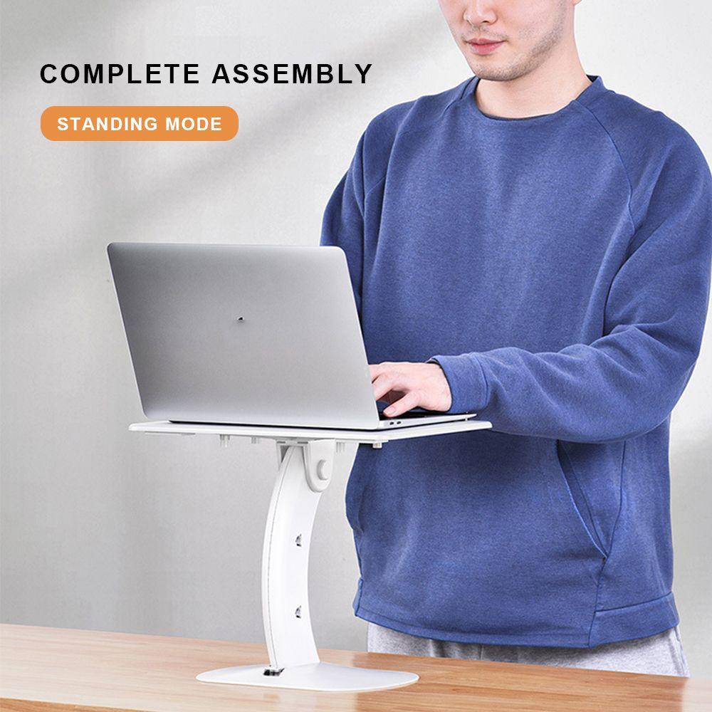 Lanfy Notebook Komputer Lipat Stand Adjustable Notebook Bracket Support Aksesoris Laptop Stand Notebook Stand Desktop Bracket Penyangga Komputer Tempat Tidur Meja Berdiri Untuk Laptop