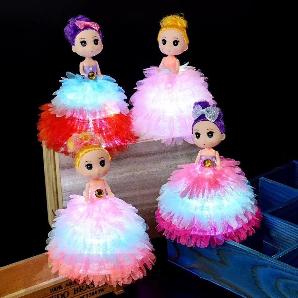 Boneka Princess Elektrik dengan Lampu LED Menyala untuk Mainan Edukasi Anak