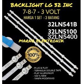 LAMPU BL BACKLIGHT LED TV LG 32INCH 32LN5100 32LN541B 32LN5400 LED CEMBUNG 7 8 7 LED 3V 32LN541