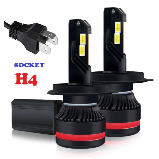 Lampu Mobil PremiumLED S11 HiPower flip Chip LED H4 Superbright White 16000 Lumens 150 Watt set 2 pcs