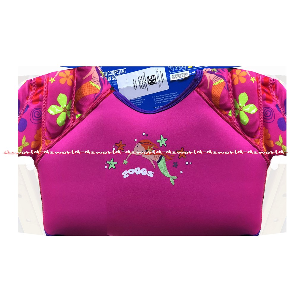 Zoggs Water Wings Vest 2-3 Year Baju Pelampung Renang Anak untuk berat 15-18 kg