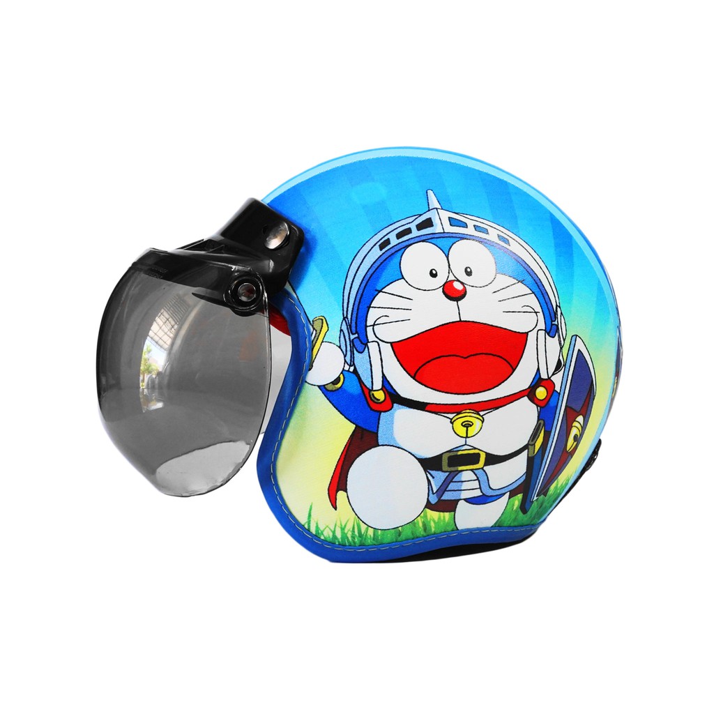 Helm Anak BOGO DORAEMON Murah / Helmet Non SNI / Helm Karakter Kartun Lucu / Helm Anak Cowok Laki Laki 3 4 5 6 7 Tahun