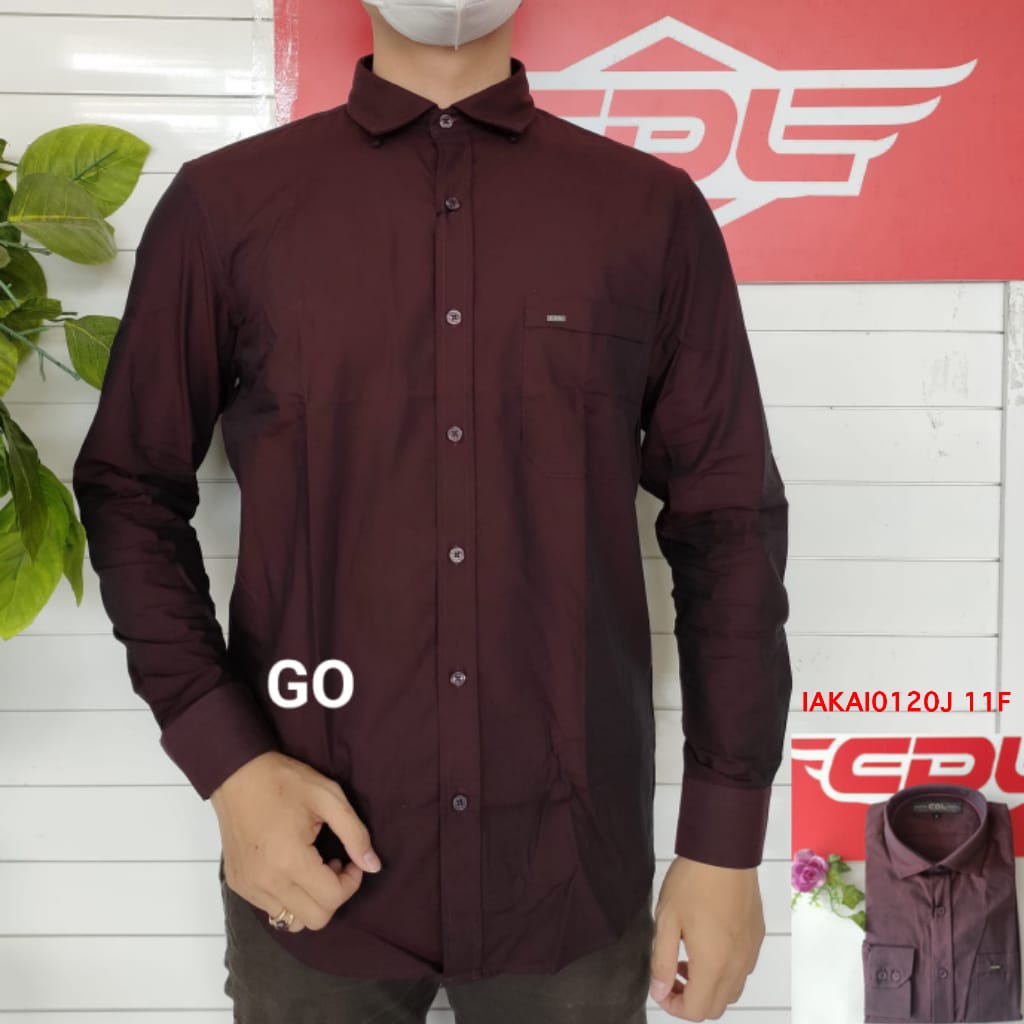 gof CDL (CARDINAL) KEMEJA FORMAL MOTIF SLIMFIT  Pakaian Pria Atasan Kemeja Hem Lengan Panjang Original CDLY