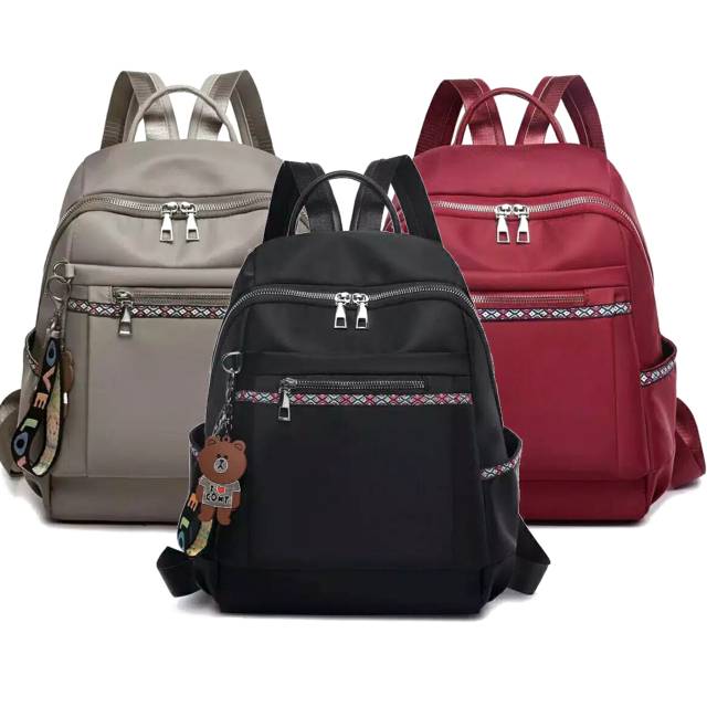 NEW ARRIVAL! tas besar Laptop Ransel Cewek Hitam Backpack Korea WANITA IMPORT BAG LADY Fashion AH022