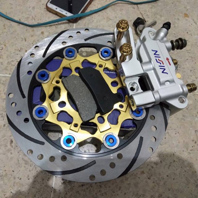 Jual paket depan piringan nissin breket monobolk nissin baut dist probolt beat vario mio smail