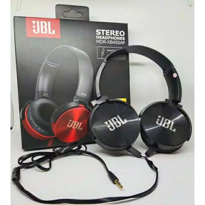 Headphone Bando JBL XB-450 Extra Bass - Headset MDR XB450 / HEADPHONE JBL EXTRABASS