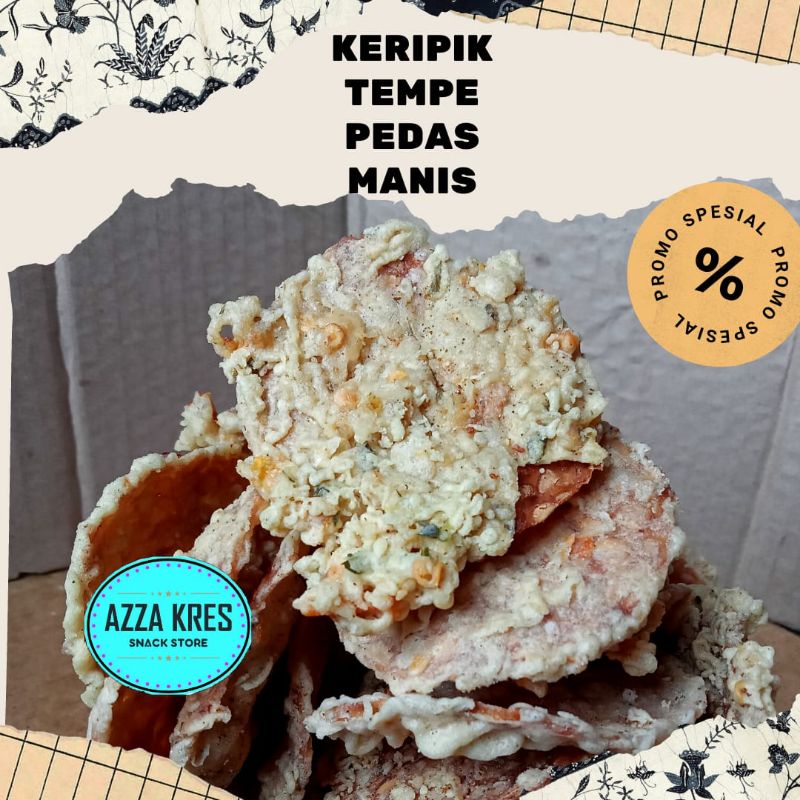 

Keripik Tempe Pedas Manis Snack Kekinian - Azzakres