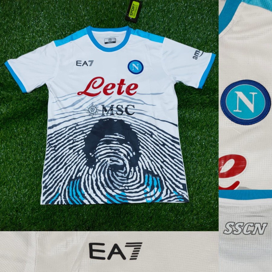 JERSEY BOLA NAPOLI SPECIAL MARADONA PUTIH 2021/2022 GO