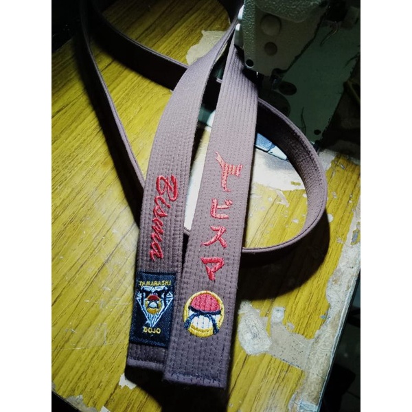 Sabuk Cokelat Karate Premium Logo INKAI