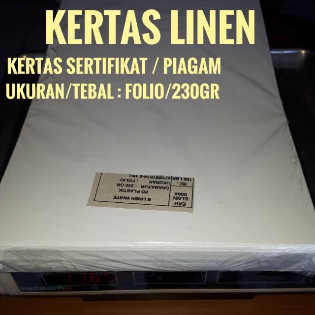 Good Kertas Linen Jepang F4 A4 Putih Tebal 230gr Kertas Sertifikat Ker