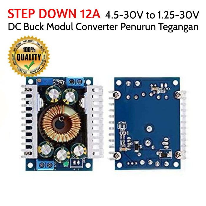 DC DC Step Down 12A 100W Buck Converter Modul Penurun Tegangan PR15