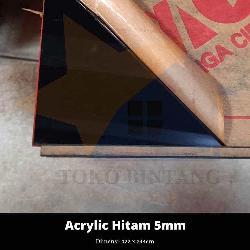 Akrilik / Acrylic Hitam 5mm 122 x 244cm