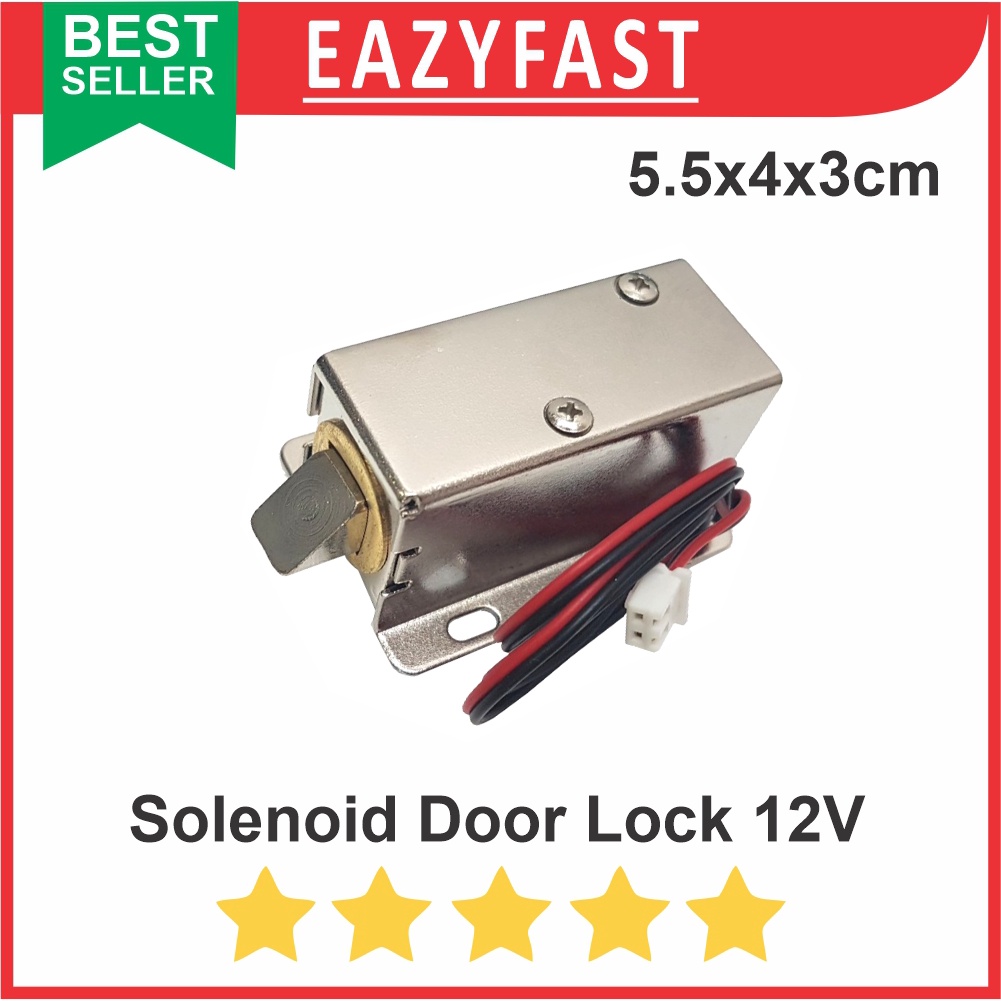 Jual Solenoid Electric Door Lock 12v Slot Kunci Pintu Elektrik RFID ...