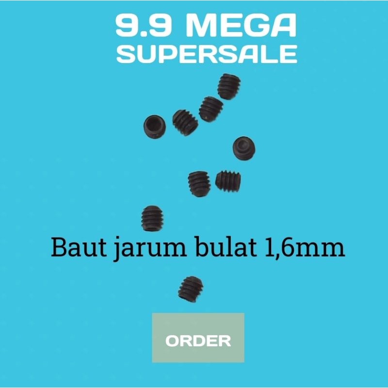 Baut jarum bulat 1,6mm mesin obras dan kamkut