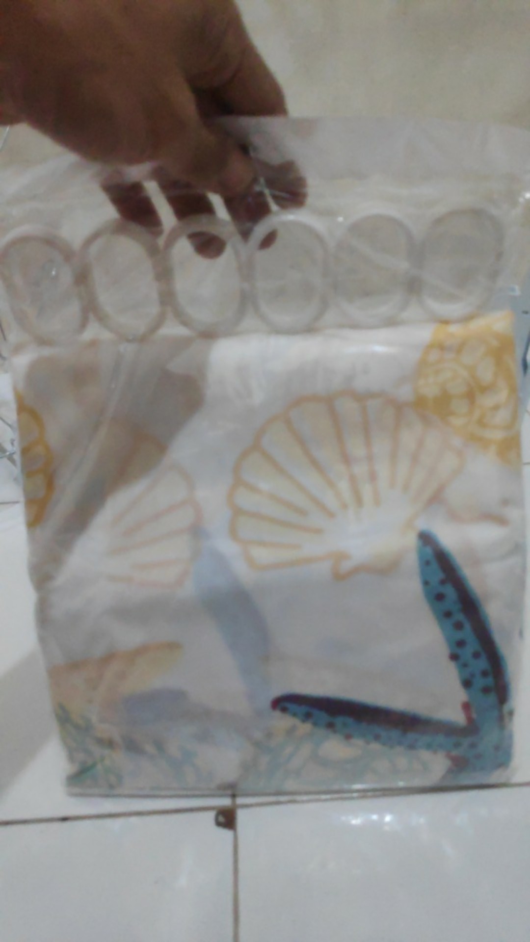 (anti Air)gorden  Kamar Mandi -bintang Laut- 180x180 Cm