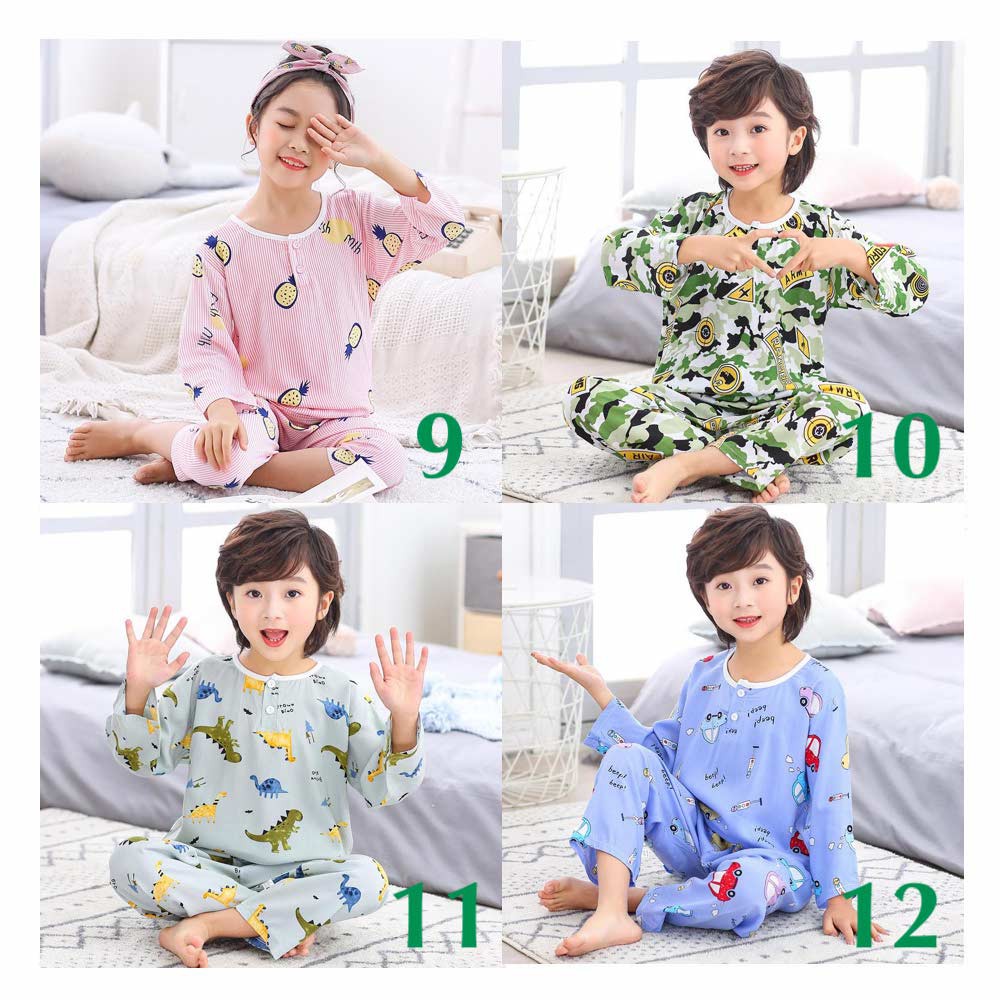 Setelan Baju Tidur Anak Laki-laki &amp; Perempuan [ Usia 2 -5 Tahun ] HM690 Group