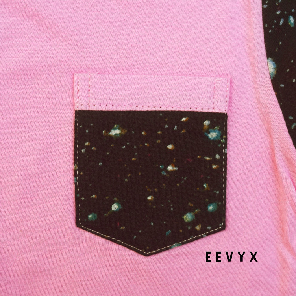 Kizzu Baju Kaos Distro Anak Perempuan Umur 1-12 Tahun Bahan Cotton - Galaxy Pink - Eevyx Store