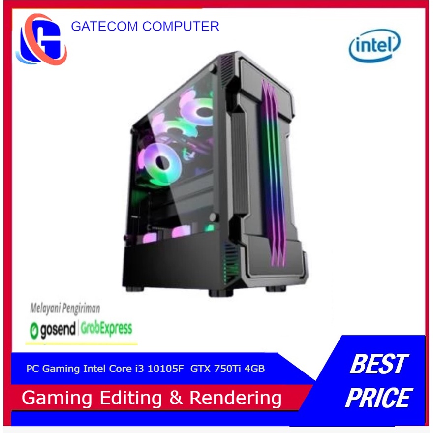 PC Gaming Intel Core i5 10400F  (RTX 3050 8GB + Ram 16GB) Gaming Rendering &amp; Editing Video