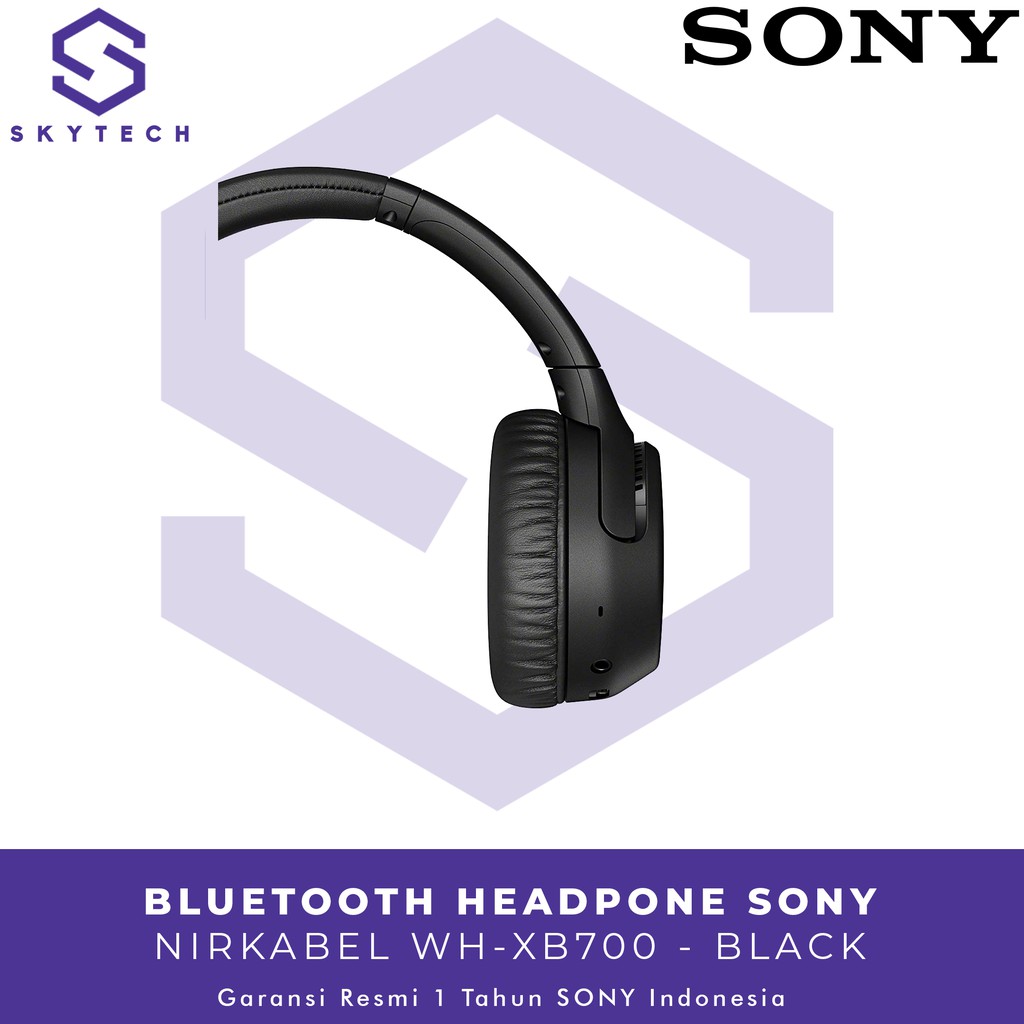 HEADSET BLUETOOTH SONY MDR WH XB700 BLACK