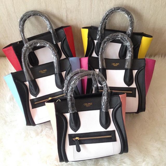 Hot SALE Tas Wanita Cewek Branded Berkualitas Celine Nano 3 Tone Handbag Murah