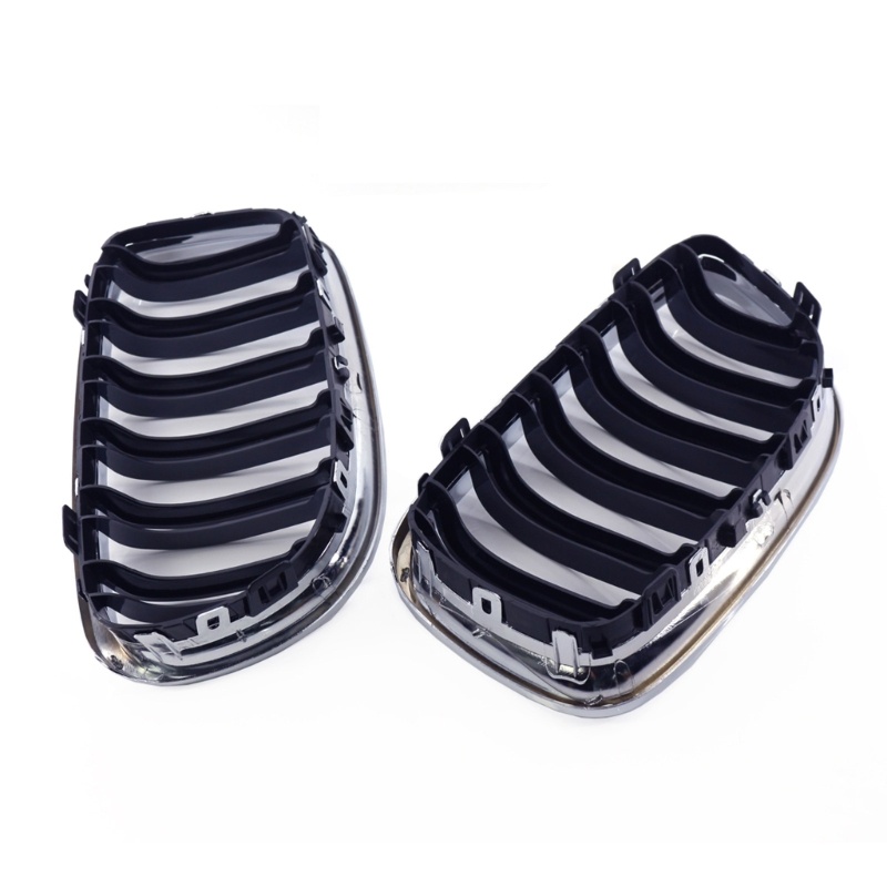 Zzz 2pcs Kisi-Kisi Grill Depan Warna Hitam Untuk E90-LCI 3series Sedan-2009-2012 51137201969 51137201970 Lampu Hias Ringan