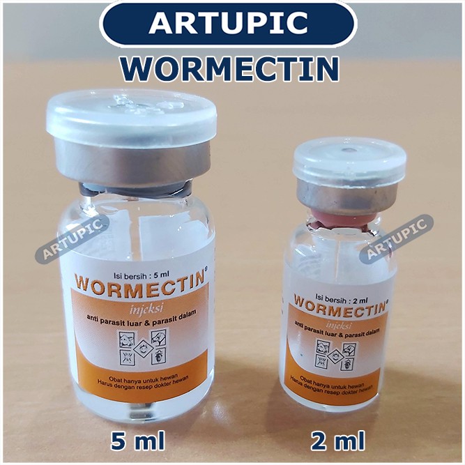 Wormectin Injeksi 2 ml Obat Scabies Suntik Injeksi Kudix Kutu Jamur Caplax Cacing Kucing Kelinci