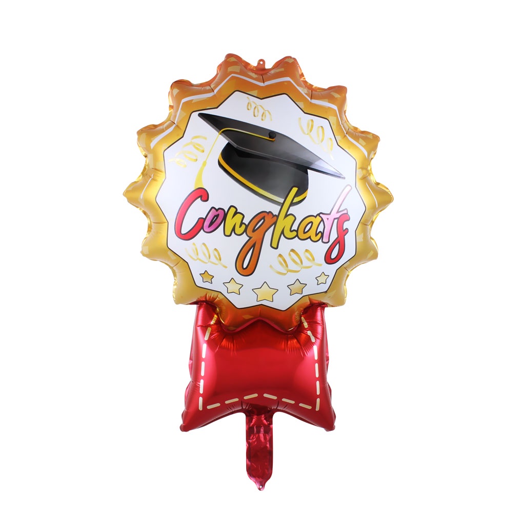 BALON FOIL WISUDA JUMBO MINI BULAT MIX GRADUATION GRAD MURAH BALON DEKORASI LUCU