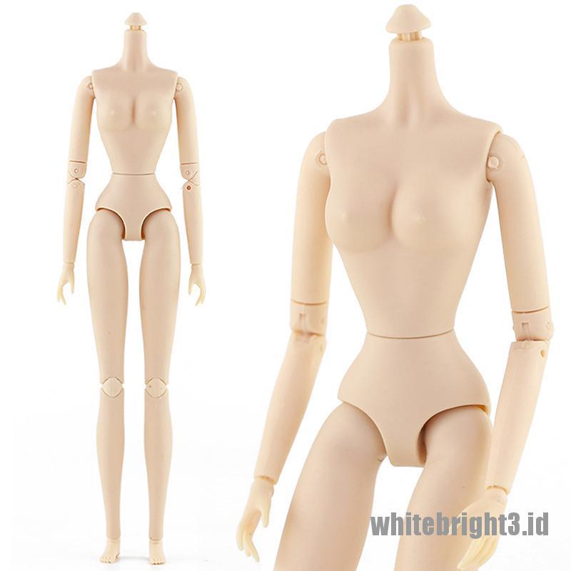 (white3) Mainan Mata Boneka Plastik 3D 18 Sendi Dapat Digerakkan Ukuran 30cm DIY