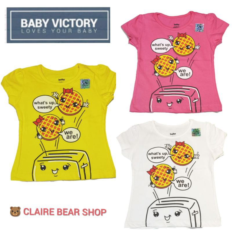 Baby Victory Waffle T-shirt / Kaos anak perempuan (2Y)