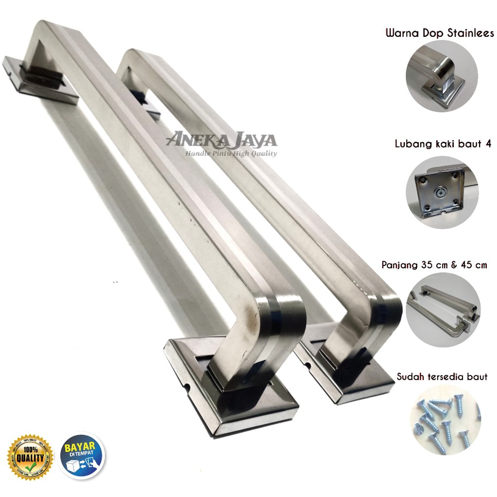 Handle Pintu rumah 35 cm &amp; 45 cmTarikan Pintu  Pegangan Pintu rumah minimalis dop stainlees steel