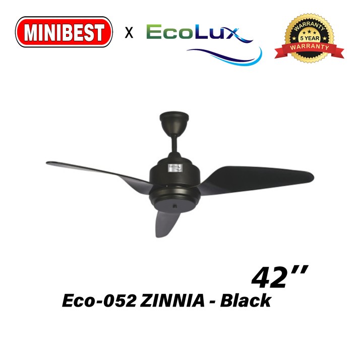 MB Kipas Angin Gantung / kipas angin plafon Ecolux tipe Eco-052 ZINNIA