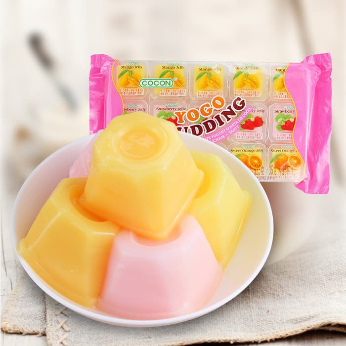 [HALAL] Cocon Yogo Pudding Nata De Coco Puding Aneka Rasa Buah Import Malaysia (35gr x 6cup) Agar Puding