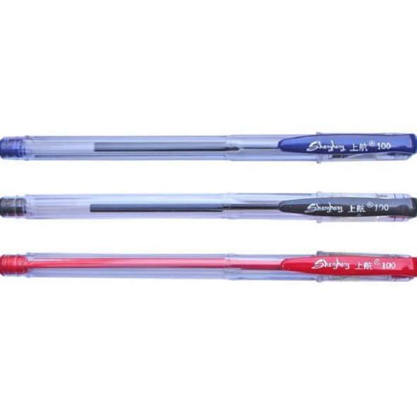 

Bolpen Pen Ball Point Pulpen ShangHang SH100 Import Tinta Germany pipo - Hitam