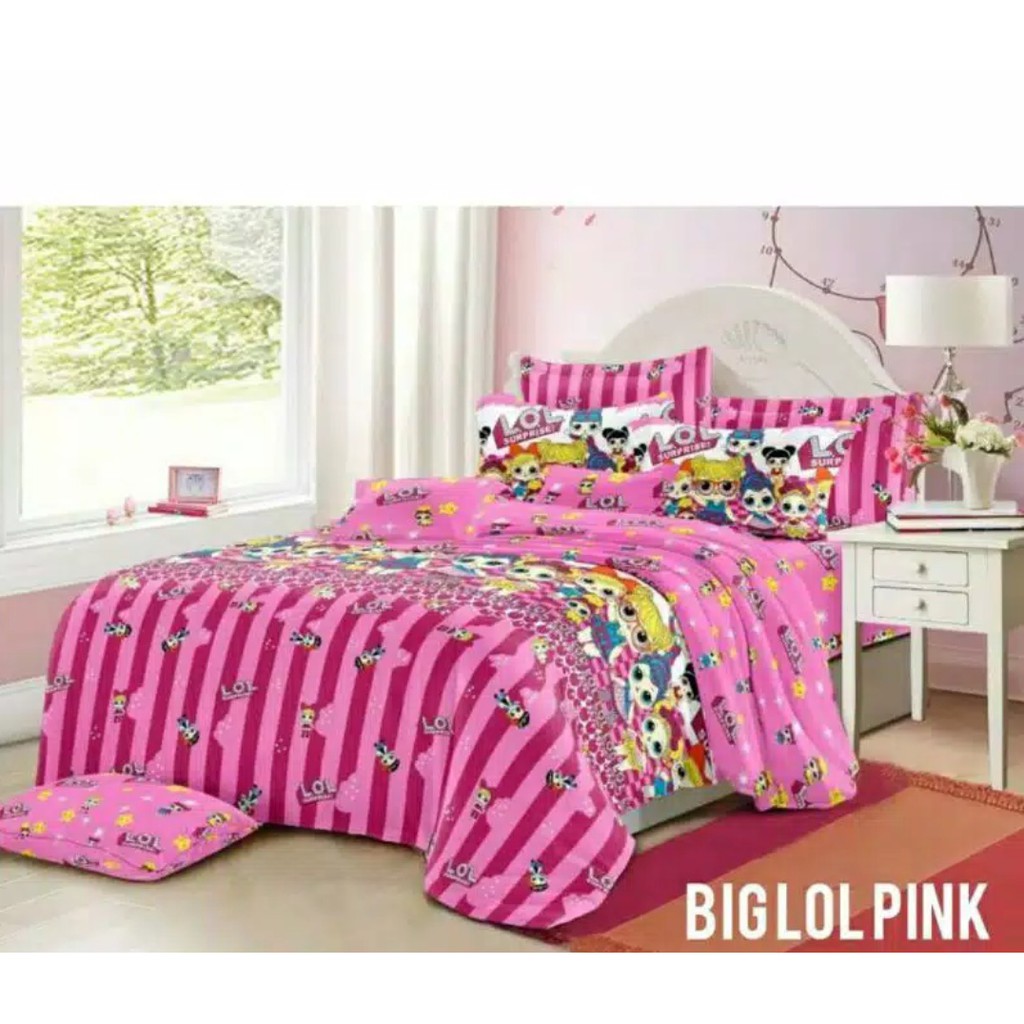 SEPREI KARAKTER LOL PINK 160 X200 / SPREI LOL