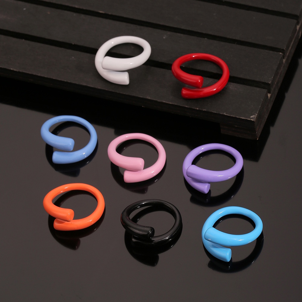 Eropa dan Amerika geometris ing gaya perhiasan tangan cincin sederhana kepribadian all-match anting-