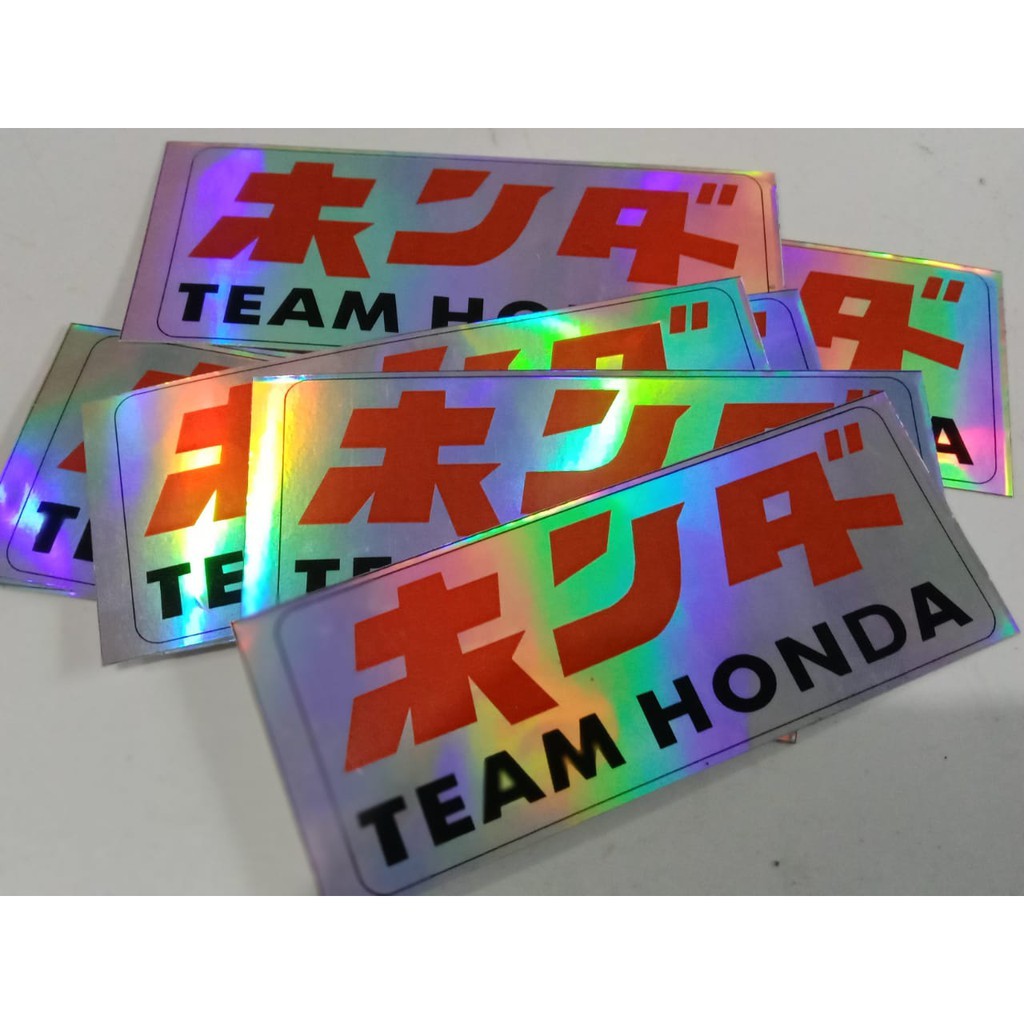 Stiker Sticker Hologram Honda Gank Team Honda Privateer Herex V2 Stiker Motor -DP
