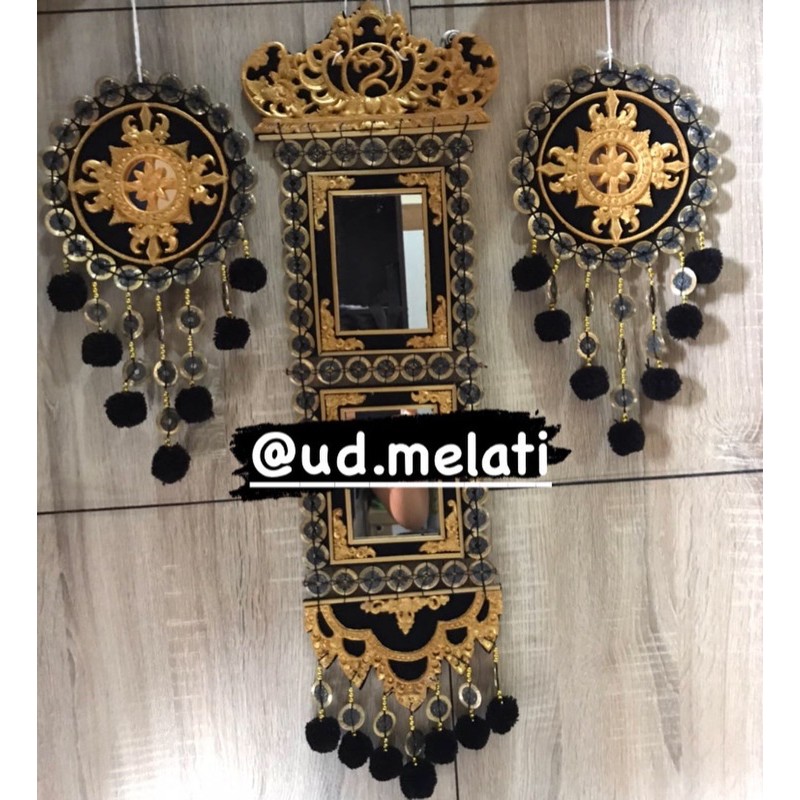 lamak bali + set tamiang uang kepeng panca datu