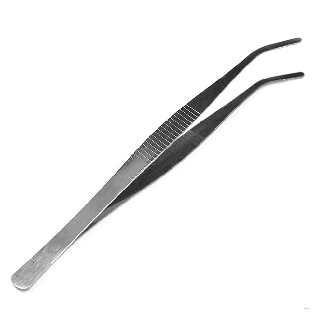 [READY STOCK] 18cm Tea Tweezers Salad Food Stainless Steel Tea Folder Tweezer Clips Clamps Kitchen Tongs