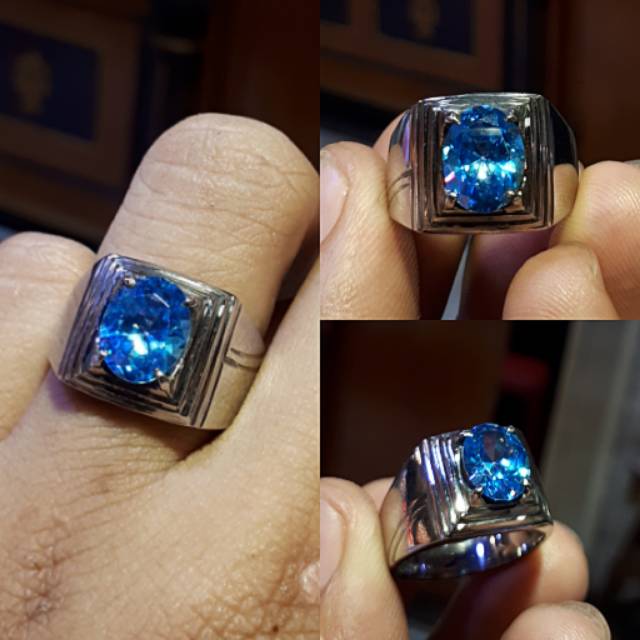 promo big sale cicin pria cicin blue topas mewah elegan.