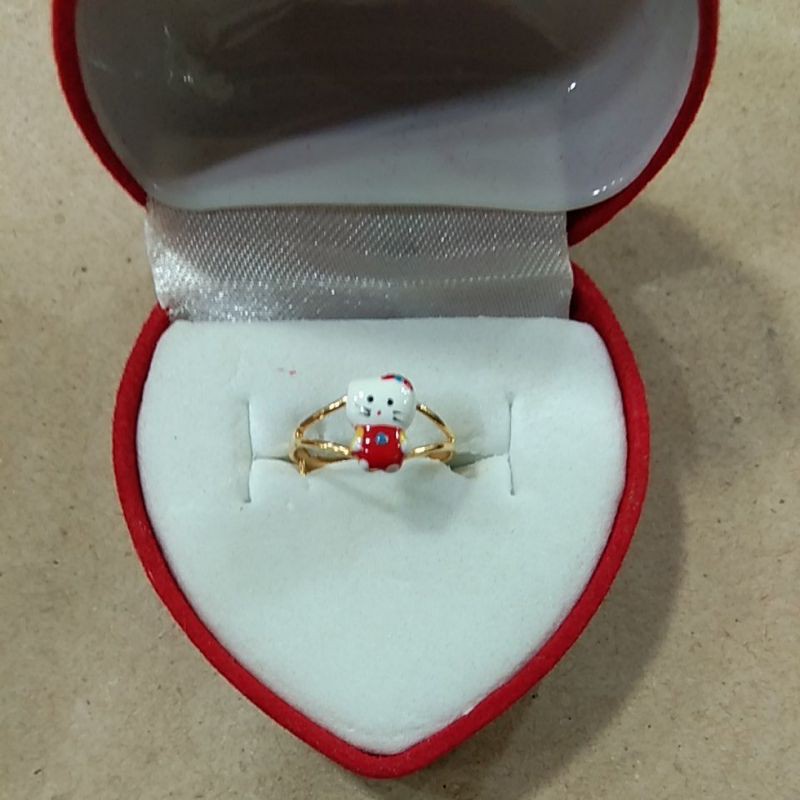 cincin anak2 hello kitty full badan 1/2 gram emas muda