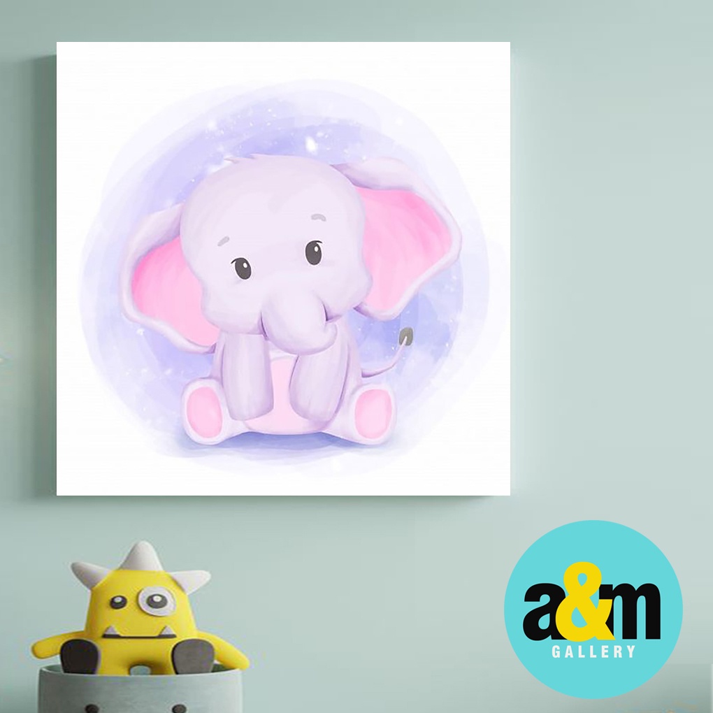 Hiasan Dinding Kamar Bayi Gambar Binatang Lucu ( 20 X 20 ) Pajangan Anak Dekorasi Bayi Wall Decor Tema BINATANG - A&amp;M