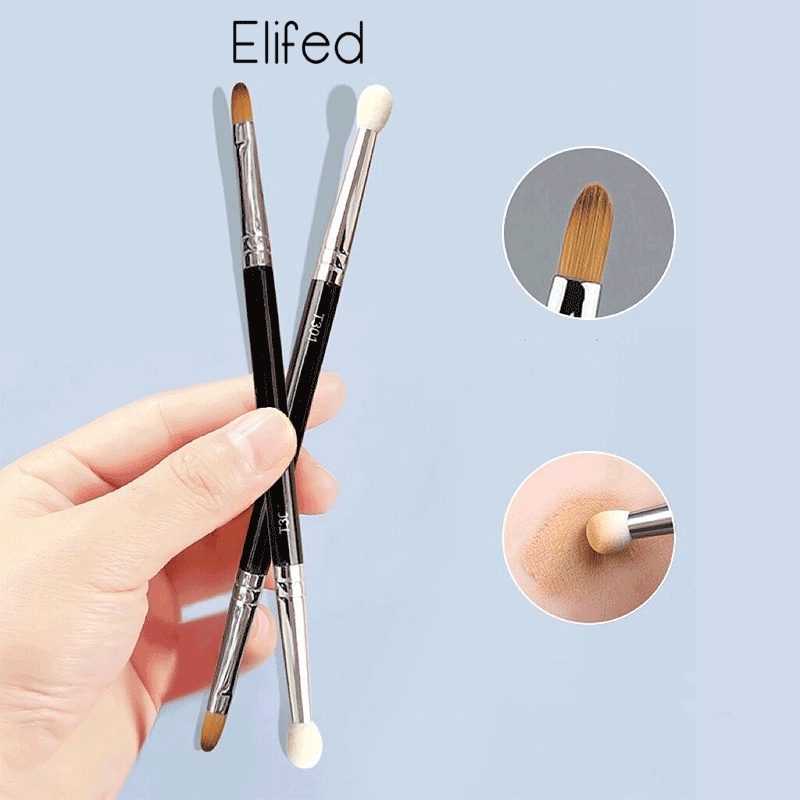 Handle Nose Concealer Creams Sponge Head Soft Concealer Brush Eyeliner Brush Beauty Tools Double-Ended Makeup Brush