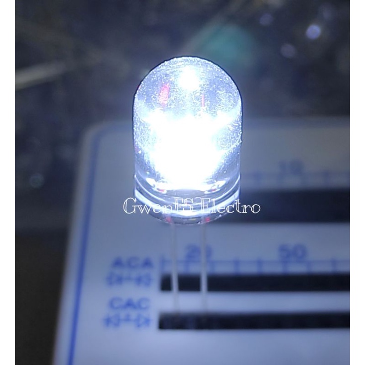 Lampu LED 10mm Biru Merah Putih Hijau Super Bright