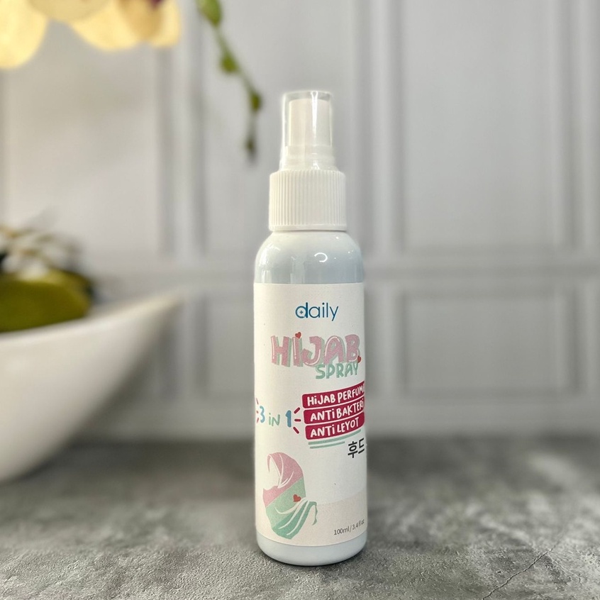 Healthbase.id Hijab Spray Anti Letoy Anti Lepek Anti Bakteri Dengan Parfum Pewangi Bikin Jilbab Kerudung Tegak Sepanjang Hari 100ml