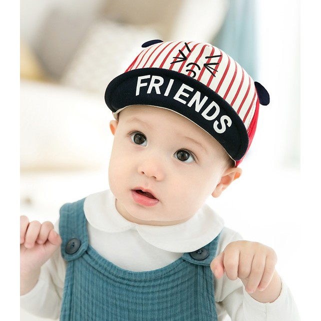 MetaCollections TOPI FASHION BAYI TULISAN FRIENDS / TOPI IMPORT BAYI DAN ANAK / TOPI LUCU ANAK BAYI TP21