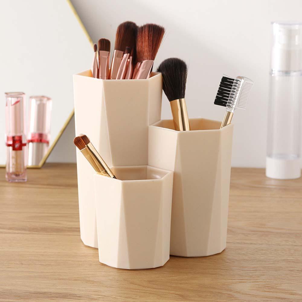 [Elegan] Kotak Penyimpanan Kuas Makeup Wadah Plastik Organizer Organizer Kosmetik Plastik